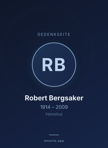 Gedenkportrait von Robert Bergsaker