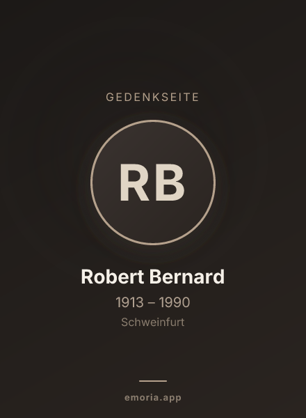 Gedenkportrait von Robert Bernard