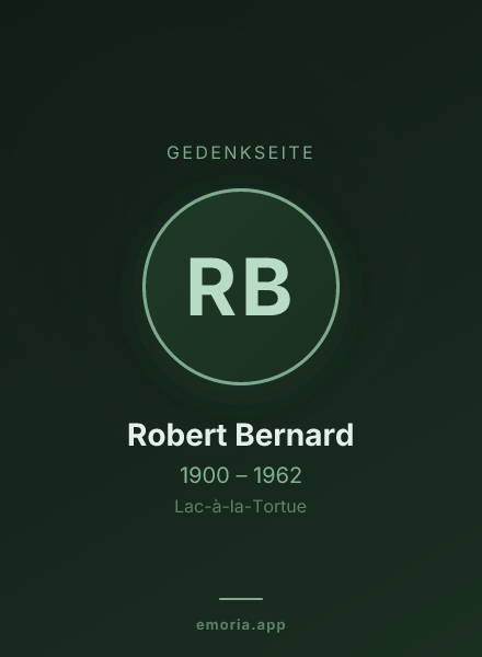 Gedenkportrait von Robert Bernard