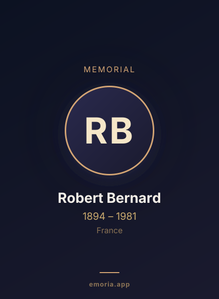 Memorial portrait of Robert Bernard