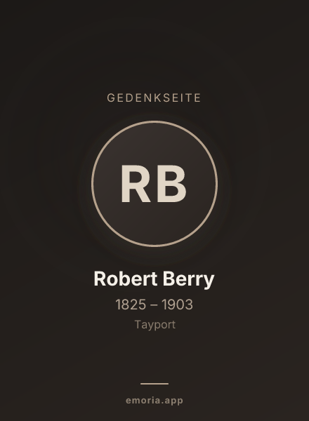 Gedenkportrait von Robert Berry