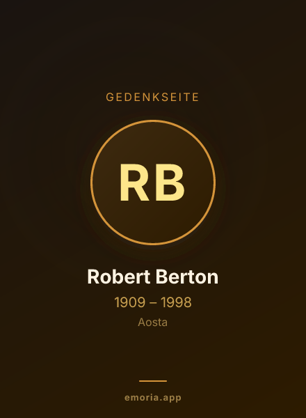 Gedenkportrait von Robert Berton