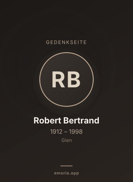 Gedenkportrait von Robert Bertrand