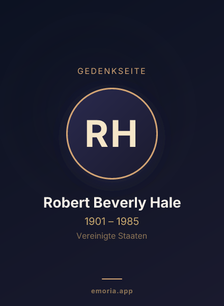 Gedenkportrait von Robert Beverly Hale