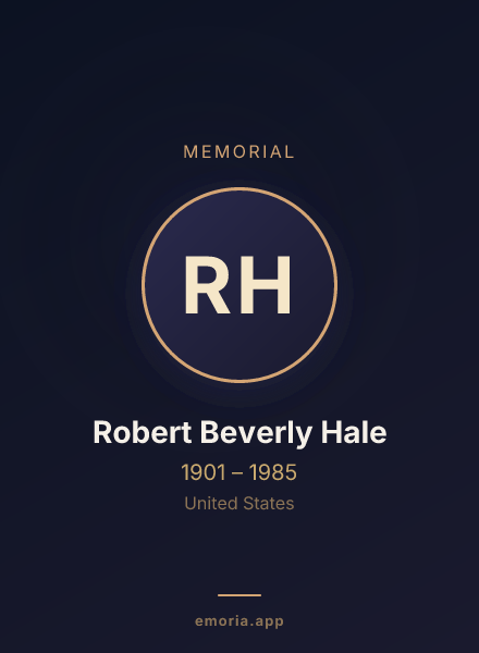 Memorial portrait of Robert Beverly Hale