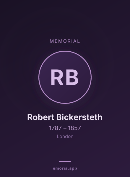 Memorial portrait of Robert Bickersteth