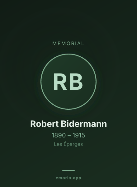 Memorial portrait of Robert Bidermann