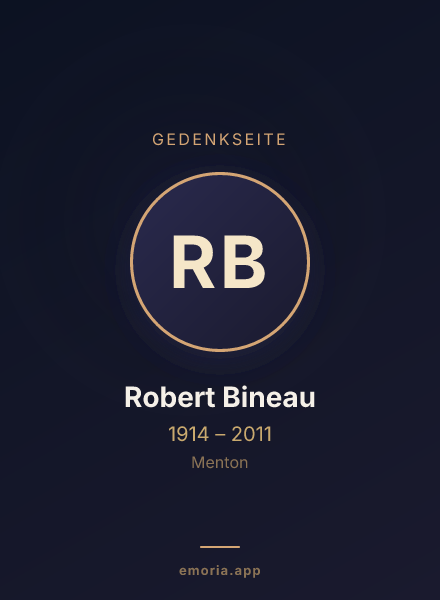 Gedenkportrait von Robert Bineau