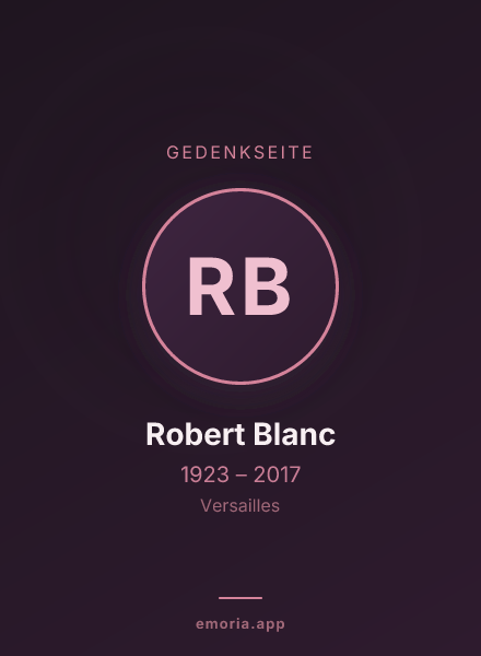 Gedenkportrait von Robert Blanc