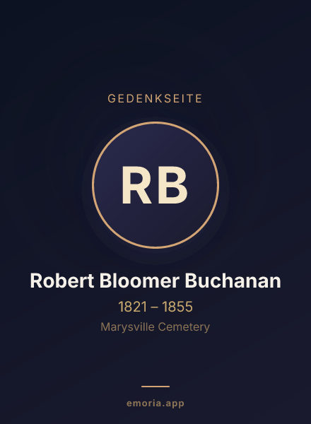 Gedenkportrait von Robert Bloomer Buchanan
