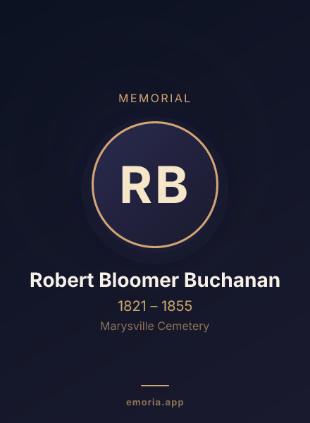 Memorial portrait of Robert Bloomer Buchanan