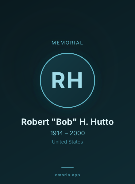 Memorial portrait of Robert "Bob" H. Hutto