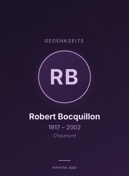 Gedenkportrait von Robert Bocquillon