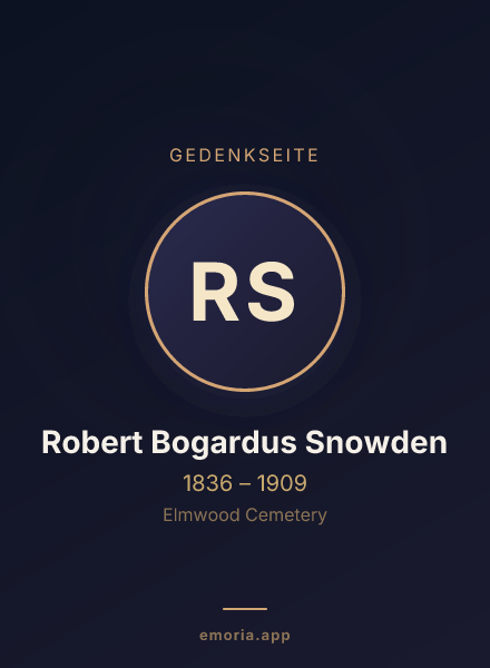 Gedenkportrait von Robert Bogardus Snowden