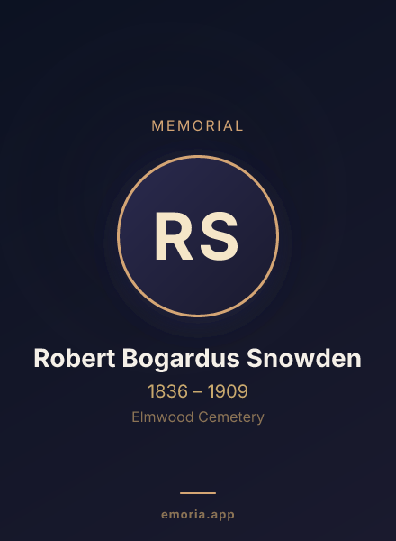 Memorial portrait of Robert Bogardus Snowden