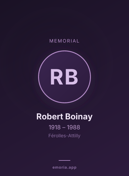 Memorial portrait of Robert Boinay