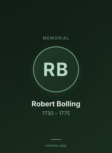 Memorial portrait of Robert Bolling