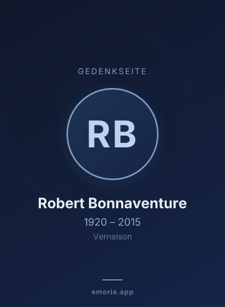 Gedenkportrait von Robert Bonnaventure
