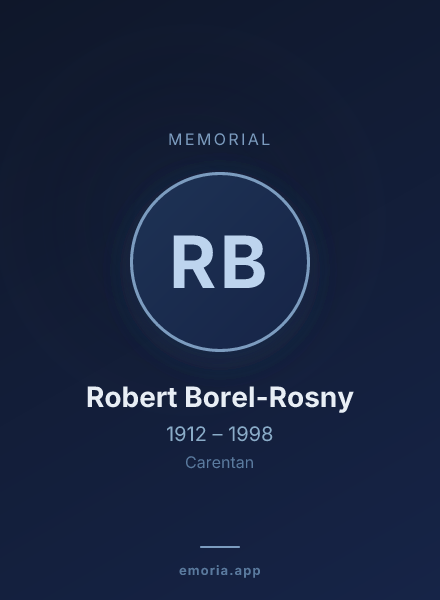 Memorial portrait of Robert Borel-Rosny
