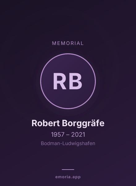 Memorial portrait of Robert Borggräfe