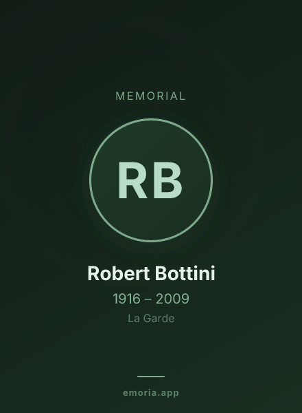Memorial portrait of Robert Bottini