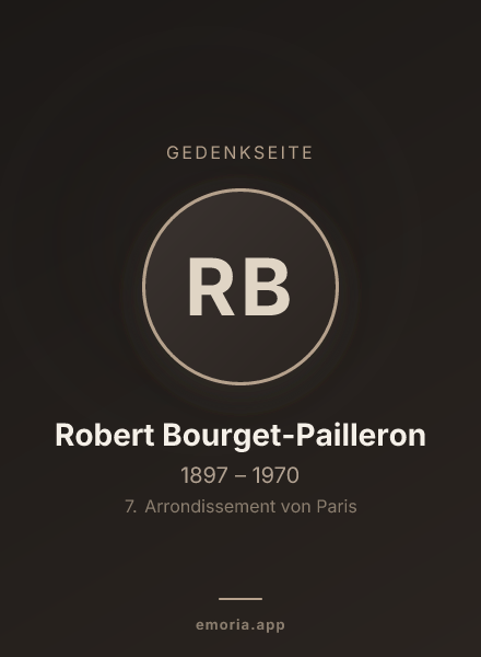 Gedenkportrait von Robert Bourget-Pailleron