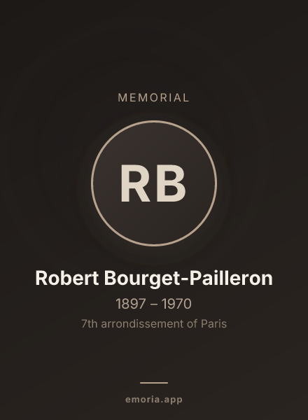 Memorial portrait of Robert Bourget-Pailleron