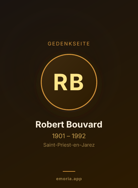 Gedenkportrait von Robert Bouvard