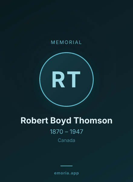 Memorial portrait of Robert Boyd Thomson
