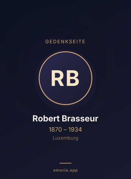 Gedenkportrait von Robert Brasseur