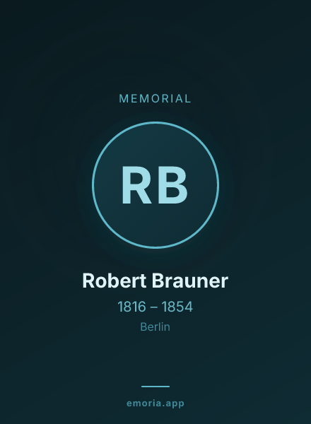 Memorial portrait of Robert Brauner