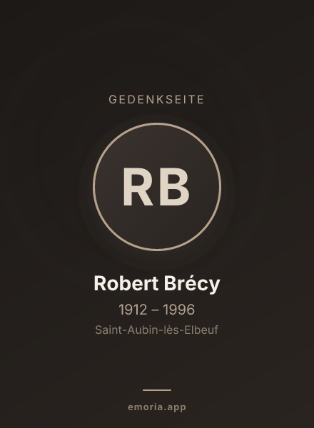 Gedenkportrait von Robert Brécy