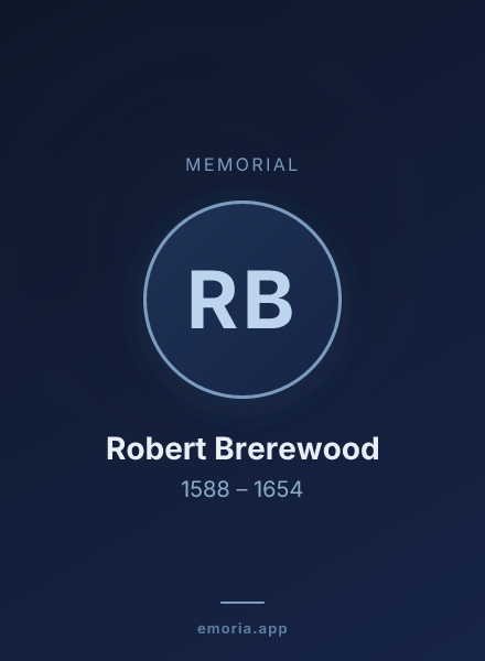 Memorial portrait of Robert Brerewood