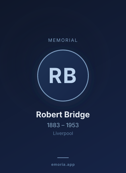 Memorial portrait of Robert Bridge