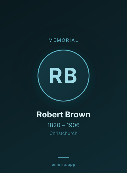 Memorial portrait of Robert Brown