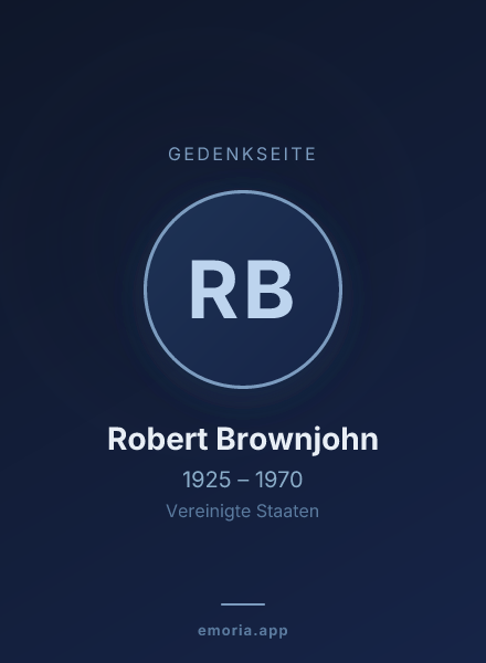 Gedenkportrait von Robert Brownjohn