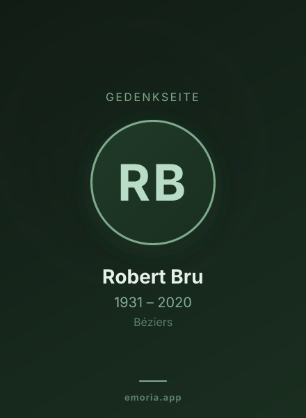 Gedenkportrait von Robert Bru