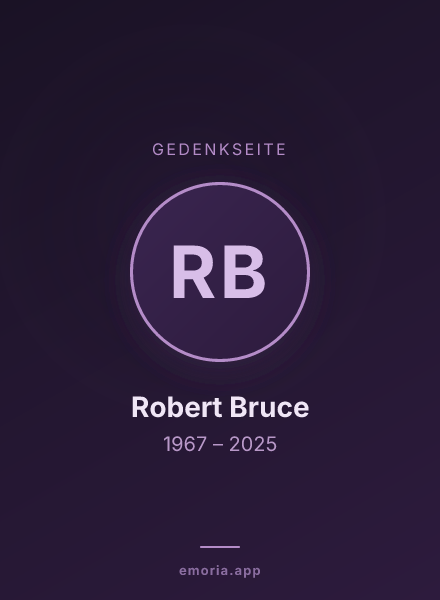 Gedenkportrait von Robert Bruce