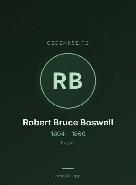 Gedenkportrait von Robert Bruce Boswell