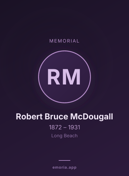 Memorial portrait of Robert Bruce McDougall