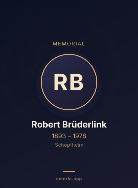 Memorial portrait of Robert Brüderlink