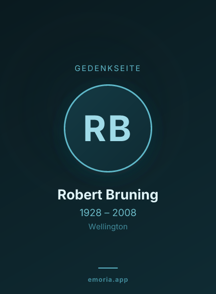 Gedenkportrait von Robert Bruning