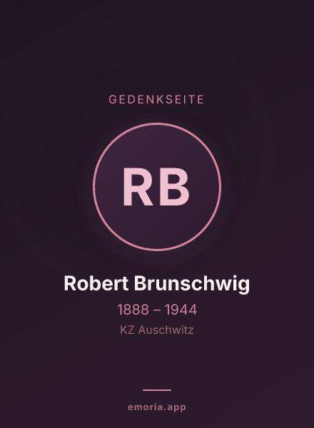 Gedenkportrait von Robert Brunschwig