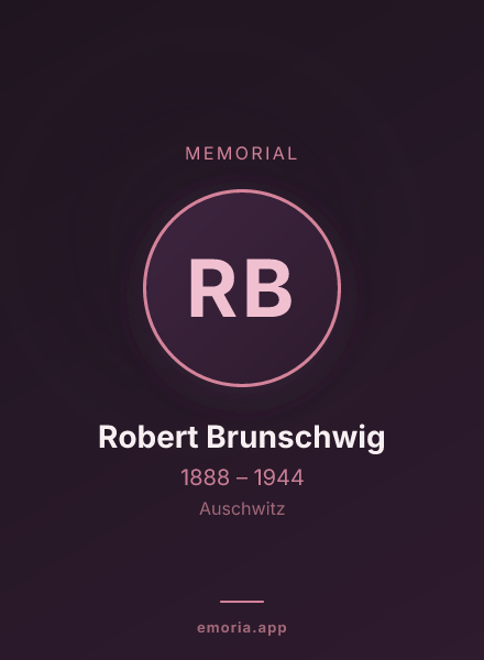 Memorial portrait of Robert Brunschwig