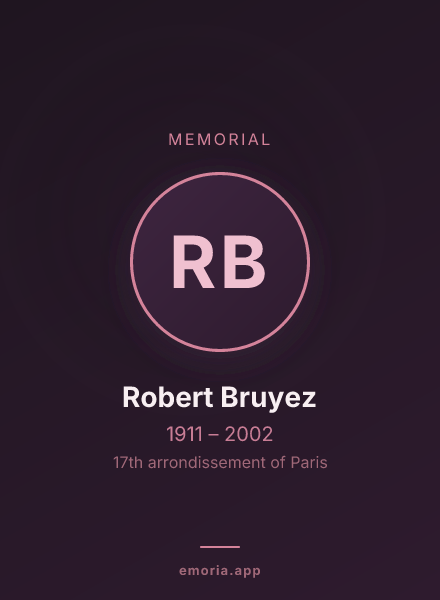 Memorial portrait of Robert Bruyez