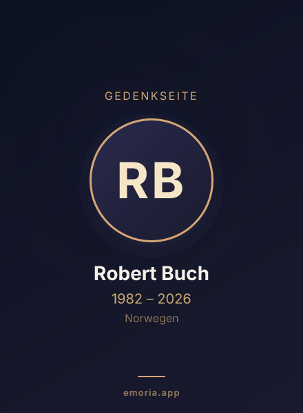 Gedenkportrait von Robert Buch