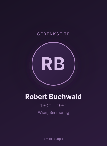 Gedenkportrait von Robert Buchwald
