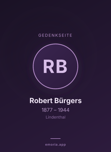 Gedenkportrait von Robert Bürgers