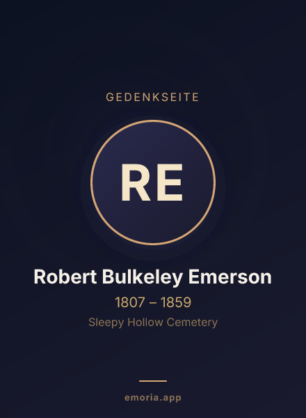 Gedenkportrait von Robert Bulkeley Emerson