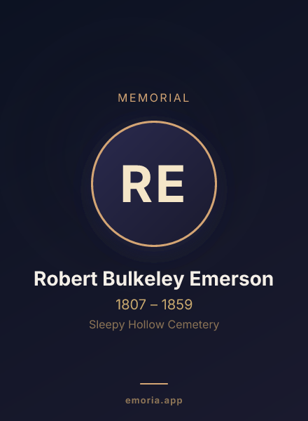 Memorial portrait of Robert Bulkeley Emerson